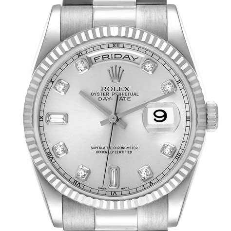 rolex president day-date men's 18k white gold watch 118239|ladies gold presidential rolex watch.